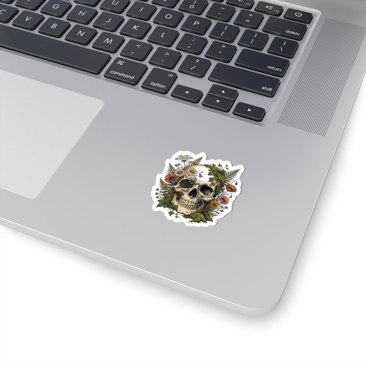 Feral Skull Floral Sticker | chaotic, unhinged independence