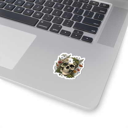 Feral Skull Floral Sticker | chaotic, unhinged independence