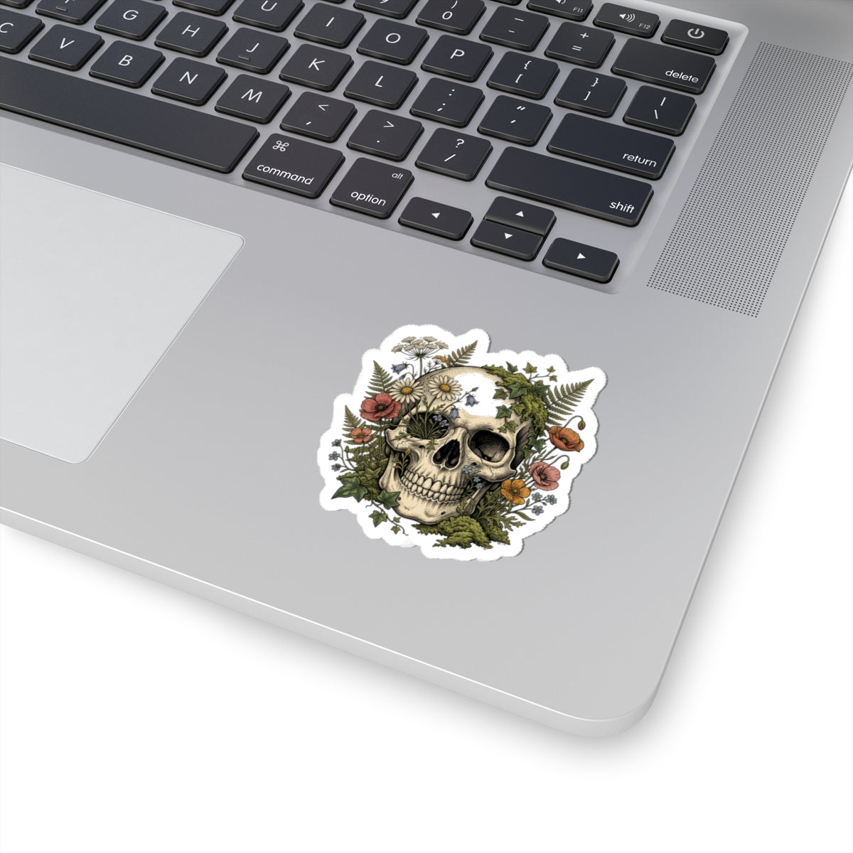 Feral Skull Floral Sticker | chaotic, unhinged independence