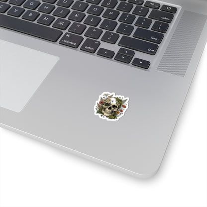 Feral Skull Floral Sticker | chaotic, unhinged independence