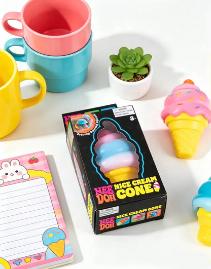 NeeDoh Nice Cube By Schylling Sensory Squeeze Toy Ice Cream Color Squishy