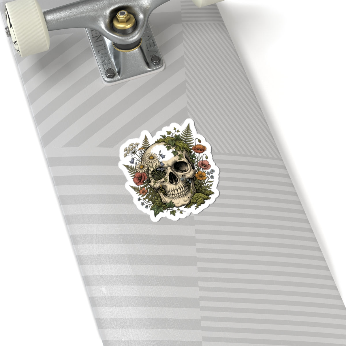 Feral Skull Floral Sticker | chaotic, unhinged independence