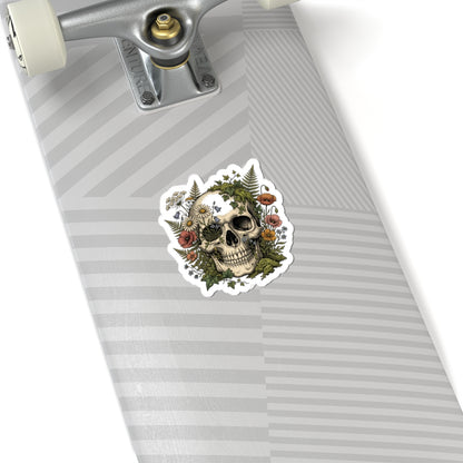 Feral Skull Floral Sticker | chaotic, unhinged independence